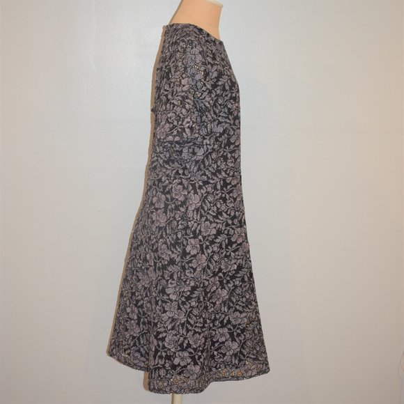 Lauren Ralph Lauren Gray and Black Lace Dress - Picture 2 of 6
